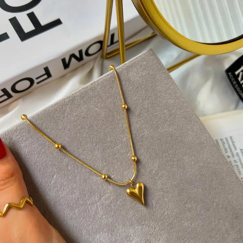 Verity Heart Drop Necklace